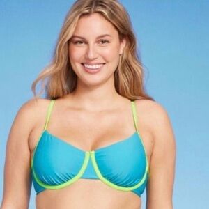 Wild Fable Aqua and Lime Bikini (1X 14)